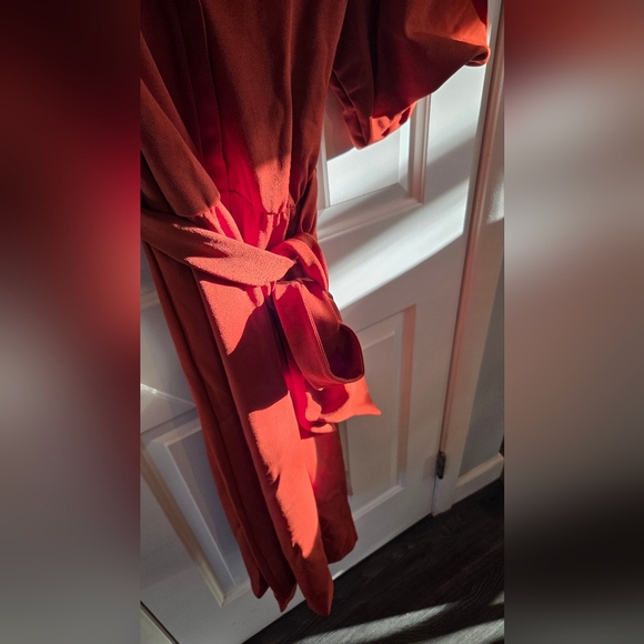 ASOS Long Sleeve Rust Dress - Picture 3 of 6